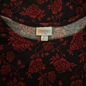 LuLaRoe Black and Red Floral dress
